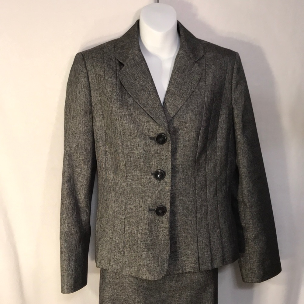 Le Suit “Snakeskin” Skirt Suit